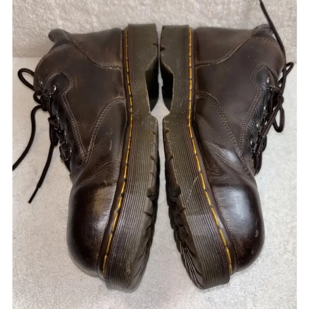 Dr Martens Men 7754 Brown Leather Steel Toe Boots Size 11 England made